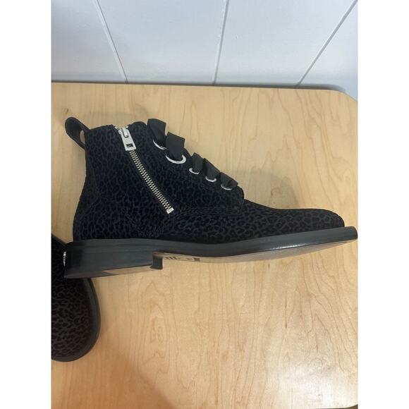 NIB Zadig & Voltaire Laureen Leo Suede Lace Up Ankle Boots Size EU 39/US 8 - Picture 10 of 11